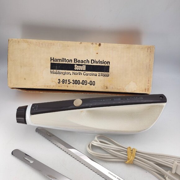 Vintage 1960s Hamilton Beach Scovill Electric Knife Model 300 & Box Tested WORKS - Picture 4 of 9